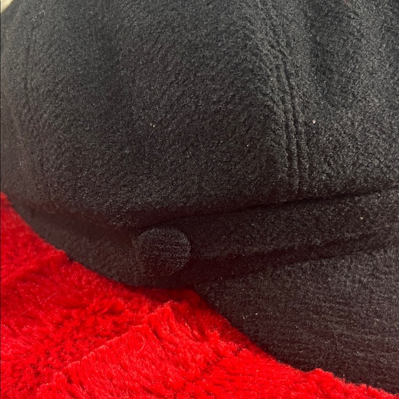 Talbots Classic Black Newsboy Cap Vintage Inspired Wool Blend - Picture 4 of 8